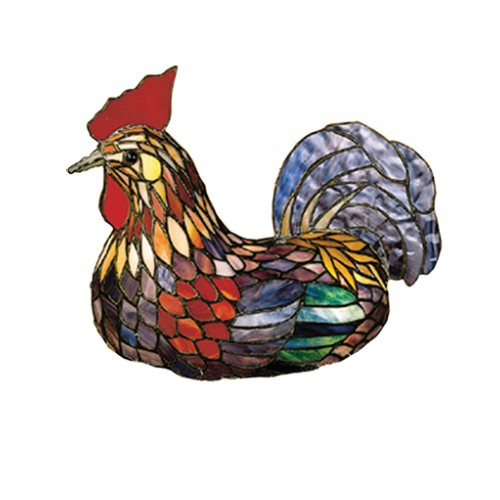 Tiffany Rooster Accent Lamp