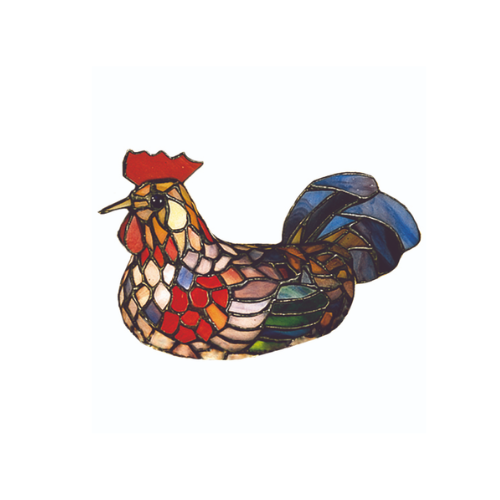 Tiffany Rooster Accent Lamp