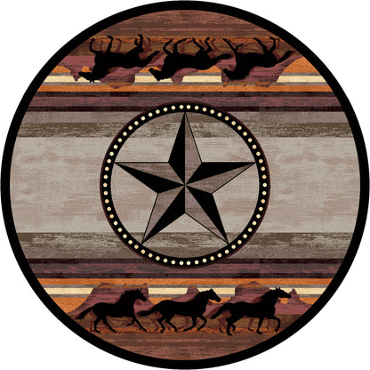 Night Stampede Western Rug - Desert