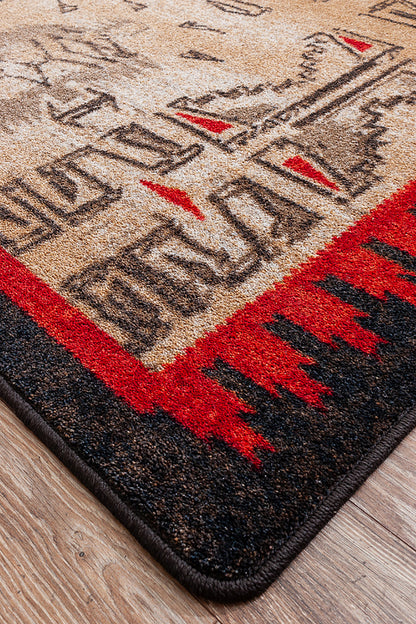 Randy L. Barton Teec Nos Crush OKA Rug - Red