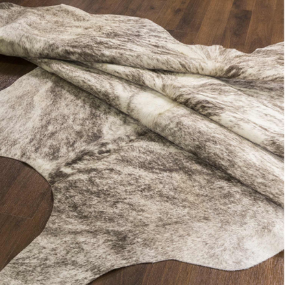 Grey Tan Brindle Cowhide Rug