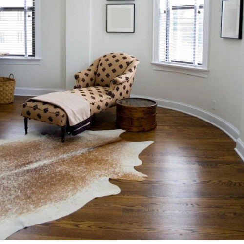 Brown Salt & Pepper Cowhide Rug