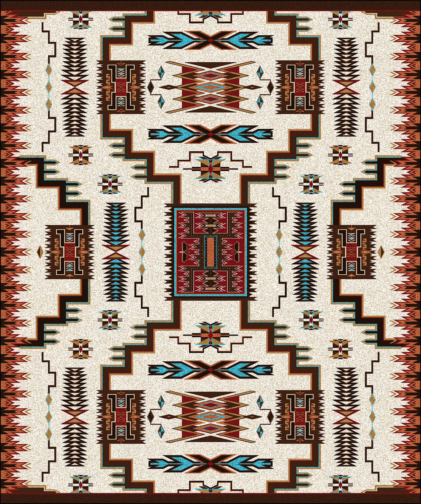 Southwest Storm Catcher Rug - Rust