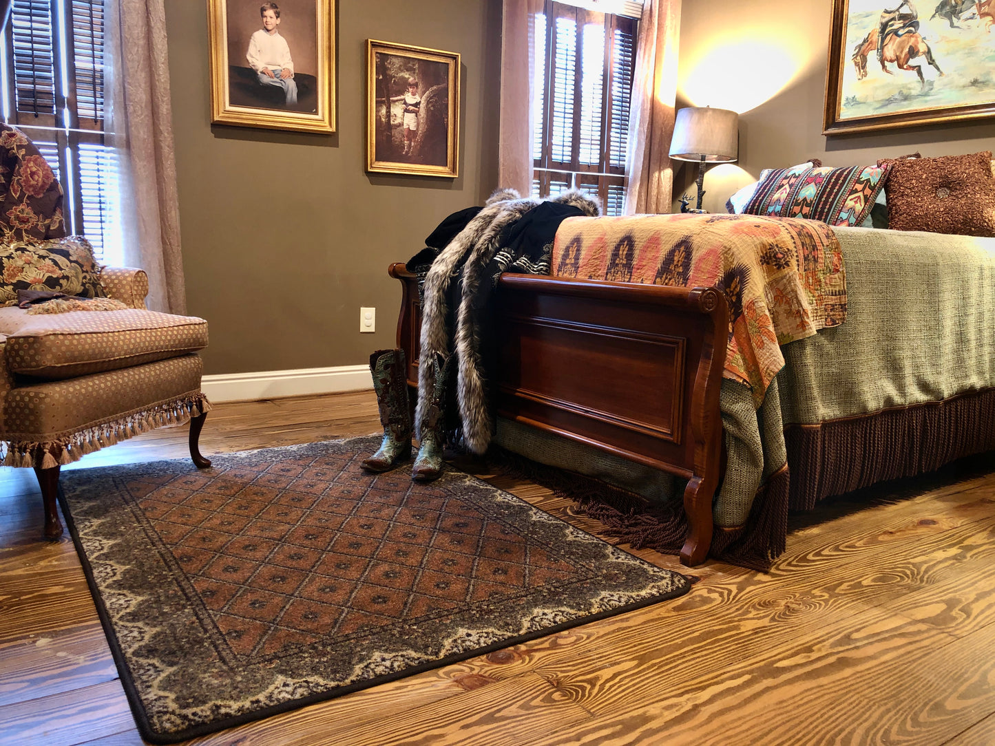 Western Classic Trail Blazer Rug - Chestnut