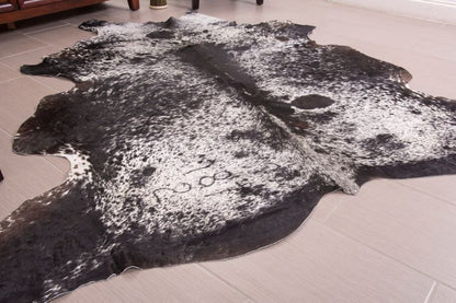 Black Salt & Pepper Genuine Cowhide Rug